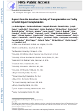 Cover page: Report from the American Society of Transplantation on frailty in solid organ transplantation.