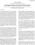 Cover page: Use of Hyperbaric Oxygen in the Treatment of Susac’s Syndrome