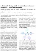 Cover page: Rationally Designed 2D Covalent Organic Framework with a Brick-Wall Topology