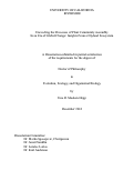 Cover page: Unraveling the Processes of Plant Community Assembly In an Era of Global Change: Insights From a Dryland Ecosystem