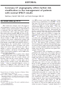 Cover page: Coronary CT angiography offers further risk stratification in the management of patients with normal SPECT results