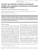 Cover page: COL4A1 and COL4A2 mutations and disease: insights into pathogenic mechanisms and potential therapeutic targets