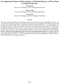 Cover page: Investigating the Impact of Metacognition on Working Memory and Procedural Learning Mechanisms