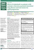 Cover page: Effect of nintedanib in patients with systemic sclerosis-associated interstitial lung disease and risk factors for rapid progression.