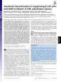 Cover page: Functional characterization of reappearing B cells after anti-CD20 treatment of CNS autoimmune disease