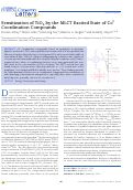 Cover page: Sensitization of TiO2 by the MLCT Excited State of CoI Coordination Compounds