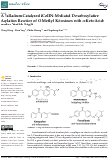 Cover page: A Palladium-Catalyzed 4CzIPN-Mediated Decarboxylative Acylation Reaction of O-Methyl Ketoximes with α-Keto Acids under Visible Light.