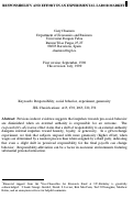 Cover page: RESPONSIBILITY AND EFFORT IN AN EXPERIMENTAL LABOR MARKET