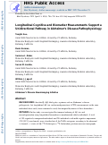 Cover page: Longitudinal Cognitive and Biomarker Measurements Support a Unidirectional Pathway in Alzheimer’s Disease Pathophysiology