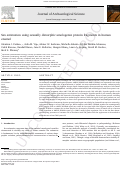 Cover page: Sex estimation using sexually dimorphic amelogenin protein fragments in human enamel