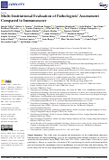 Cover page: Multi-Institutional Evaluation of Pathologists Assessment Compared to Immunoscore.