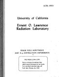 Cover page: REGGE POLE HYPOTHESIS AND n-p DIFFRACTION EXPERIMENTS