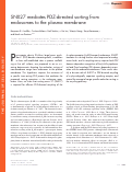 Cover page: SNX27 mediates PDZ-directed sorting from endosomes to the plasma membrane