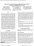 Cover page: Supervisory control for energy savings and thermal comfort in commercial building HVAC systems.