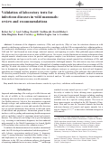 Cover page: Validation of laboratory tests for infectious diseases in wild mammals: review and recommendations.