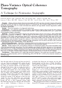 Cover page: Phase-variance optical coherence tomography: a technique for noninvasive angiography.