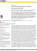 Cover page: Nucleosome Organization in Human Embryonic Stem Cells