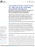 Cover page: A Gs-coupled purinergic receptor boosts Ca2+ influx and vascular contractility during diabetic hyperglycemia