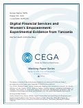 Cover page: Digital Financial Services and Women’s Empowerment: Experimental Evidence from Tanzania