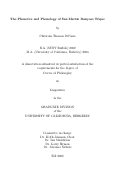 Cover page: The Phonetics and Phonology of San Martín Itunyoso Trique