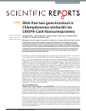 Cover page: DNA-free two-gene knockout in Chlamydomonas reinhardtii via CRISPR-Cas9 ribonucleoproteins