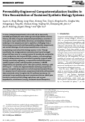 Cover page: Permeability‐Engineered Compartmentalization Enables In Vitro Reconstitution of Sustained Synthetic Biology Systems