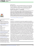 Cover page: Breakdown of local information processing may underlie isoflurane anesthesia effects