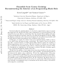 Cover page: Ensemble from coarse graining: Reconstructing the interior of an evaporating black hole