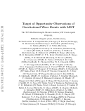 Cover page: Target of Opportunity Observations of Gravitational Wave Events with LSST