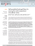 Cover page: Self-assembled hydrogel fibers for sensing the multi-compartment intracellular milieu.