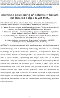 Cover page: Atomistic Positioning of Defects in Helium Ion Treated Single-Layer MoS2