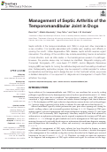 Cover page: Management of Septic Arthritis of the Temporomandibular Joint in Dogs