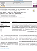 Cover page: Electric lighting, adolescent sleep and circadian outcomes, and recommendations for improving light health