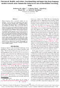 Cover page: Structured, flexible, and robust: benchmarking and improving large language models towards more human-like behavior in out-of-distribution reasoning tasks