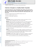 Cover page: Predictors of oxylipins in a healthy pediatric population