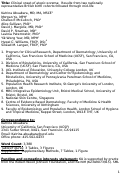 Cover page: Clinical onset of atopic eczema: Results from 2 nationally representative British birth cohorts followed through midlife.