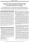 Cover page: A Novel Pilot Study Using Spatial Frequency Domain Imaging to Assess Oxygenation of Perforator Flaps During Reconstructive Breast Surgery