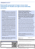 Cover page: Risk-benefit assessment of major versus minor osteotomies for flexible and rigid cervical deformity correction