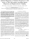 Cover page: Artificial Magnetism at Terahertz Frequencies in 3D Arrays of TiO2 Microspheres Including Spatial Dispersion and Magnetoelectric Coupling