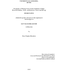 Cover page: Perceptions of Writing Centers in the Community College: Ways that Students, Tutors, and Instructors Concur and Diverge