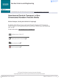 Cover page: Nonclassical Particle Transport in One-Dimensional Random Periodic Media