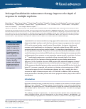 Cover page: Prolonged lenalidomide maintenance therapy improves the depth of response in multiple myeloma