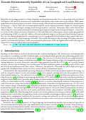 Cover page: Towards Environmentally Equitable AI via Geographical Load Balancing