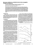 Cover page: Microwave radiation by a relativistic electron beam propagation through low-pressure air