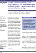 Cover page: Village-Integrated Eye Worker trial (VIEW): rationale and design of a cluster-randomised trial to prevent corneal ulcers in resource-limited settings.