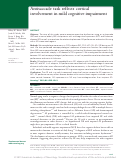 Cover page: Antisaccade task reflects cortical involvement in mild cognitive impairment