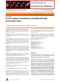 Cover page: In vivo analysis of intestinal permeability following hemorrhagic shock.