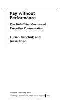 Cover page: Pay without Performance: The Unfulfilled Promise of Executive Compensation