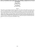 Cover page: A Reservoir Model for Intra-Sentential Code Switching Comprehension in Frenchand English