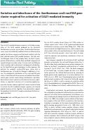 Cover page: Variation and inheritance of the Xanthomonas raxX‐raxSTAB gene cluster required for activation of XA21‐mediated immunity